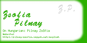 zsofia pilnay business card