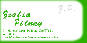 zsofia pilnay business card